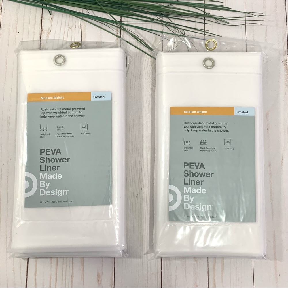 Made By Design 2-Pack PEVA Medium Weight Shower Liner Frosted
